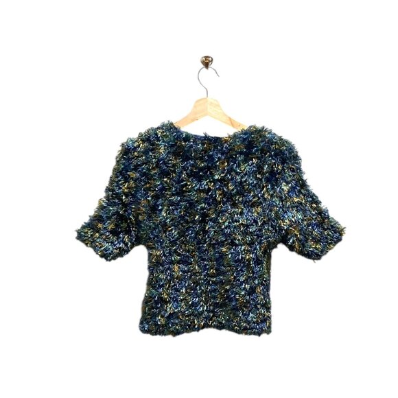 Gantos Eyelash Sweater Blue Size M Vintage - Picture 7 of 9